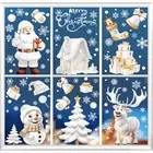 Removable Glass Mirror Stickers Christmas Snowman Wall Decal
