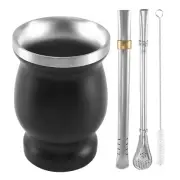 Double-Wall Stainless Yerba Mate Gourd Tea Cup Set Coffee Water Cup with 27897