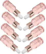 LOLIPPYY 8Pcs Glass Dropper Bottles for Essential Oils Multi Function Storage for DIY Perfume Colognes and Semi Transparent Design