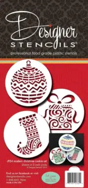 Modern Christmas Cookie Stencil Set by Designer Stencils
