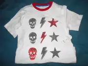 Wonder Nation Boys Size 8 Skulls...Lighting Bolts & Stars Shirt