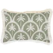 Cushion Cover-Coastal Fringe-Corfu Sage-35cm x 50cm
