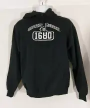 Official Gear Black Hoodie Sweatshirt Captain Morgan embroidered Jerzees Medium