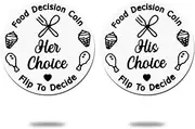 Birthday Gifts for Boyfriend Girlfriend Food Decision Coin Wife Husband Anniversary Valentines Day Gifts for Him Her Fiancee Fiance Gifts for Couple Decision Maker Coin