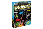 Aquarius Dominots Space Invaders Glow in the Dark Domino Family Game Set 8y+