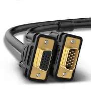 VG103 VGA Extension Cable 1080P VGA Male to Female Video Adapter Cables with Ferrite Cores for Laptop PC Projector HDTV