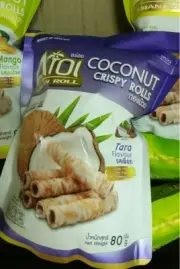 Coconut Taro Flavor Crisp 80g, Healthy and Energy food, Quality FROM THAILAND