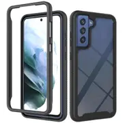 MCC Shockproof Case Samsung Galaxy S21 FE 5G Fan Edition Clear Back Cover [Black]