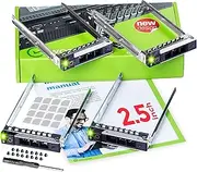 WORKDONE 4-Pack - 2.5" Hard Drive Caddy for Dell PowerEdge Servers and XC-Series - 14th Gen R440 R640 R740 R740xd R840 R940 R6415 & More - SSD SAS SATA NVMe Tray - Now Easy Setup with Detailed Manual