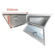 Pair of Double Tapered Under Tray Ute Tool Box 4wd 4x4 Storage 950x200x440mm