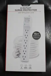 CyberPower Outlet Surge Protector with 15 ft. power cord 1500 Joules- B615 - NEW