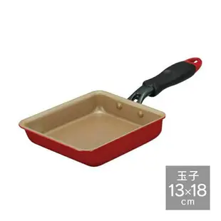 日本代購 DOSHISHA evercook 13x18cm 玉子燒鍋 不沾鍋 平底鍋 電磁爐可用 EIFP13RD2
