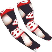[FSCEV] Red White And Mushroom Sun Protection Arm Sleeves Outdoor Essentials Cooling Compression Golf Hiking Cycling