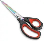 LIVINGO Premium Tailor Scissors Heavy Duty Multi-Purpose Titanium Coating Forged Stainless Steel Sewing Fabric Leather Dressmaking Comfort Shears Professional Crafting (24cm)