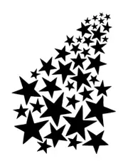 STARS Large Stencil Template Airbrush Paint 9 1/2" X 6 1/2" Design Size