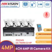 Hikvision 4CH 4POE 4K NVR HD 4MP Full Color Security Camera System w/Audio H.265