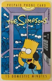 The Simpsons: Bart Talking On Pay Phone PROTOTYPE 15m Phone Card