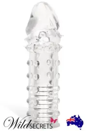 NEW Adam and Eve Nubbed Semi Realistic 2 inch Penis Extension, Sleeve/Extension