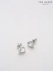 Ted Baker Silver Tone HAN: Crystal Heart Earrings (C93650) | $69