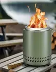 GREEN Tabletop Fire Pit 7-Inch Smokeless Stainless Steel, Free Carry Bag