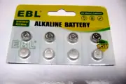 LR44 8 PACK LR44 AG13 A76 L1154 357 / 303 EBL Button cell 1.5V Alkaline Battery