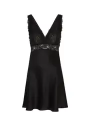 NK Imode Morgan Bust Support Silk Chemise - Black M (UK12 / M)