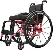 Rolling Walkers Portable Wheelchair Adult Lightweight Folding Mobility Device Wheelchair Handicapped isabled Users Wheel Chair Self-Propelled Wheelchair
