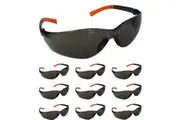 12 Safetyware Safety Glasses Anti Fog UV Tinted Dark Goggles Eye Protection Sunglasses Bulk Protective Eyewear