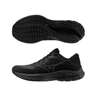 【MIZUNO 美津濃】慢跑鞋 男鞋 運動鞋 緩震 一般型 超寬楦 RIDER SSW 黑 J1GC237652