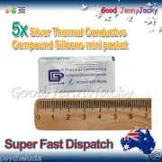 5x Silver Thermal Conductive Compound Silicone Grease Paste Mini Pack ->CPU GPU