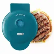 Dash Mini Maker Grill Teal 4” Surface Cooking Appliance Non Stick NEW in Box