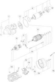 Mahle Starter Motor for Agco Allis 8610 6.0L 1000.6A 01/91 - Onward