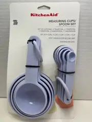 KitchenAid Measuring Cups & Spoon Set - Lavender - Soft Handles for Secure Grip