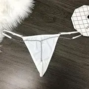 [FARZAH] Women Panties Female Underwear 3PCS/Set Sexy Custom Crystal Letters Name G-String Waist Chain Women Personalized Body Chain Lace Bikini Thong Beach Custom Jewelry Gift(WE02,NO Letters)