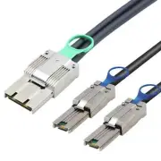 MINI SAS HD SFF-8088 8X 68P I/O male to 2X SFF-8088 26P male Adapter cable