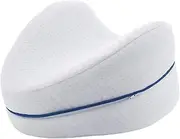 Memory Foam Knee Pillow with Elastic Band, Knee Pillow for Side Pillow, Suitable for Leg, Back, Knee Pain, Improve Sleep Quality, Side Sleeper Leg Pillow(White)