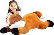 IKASA Large Fox Stuffed Animal Plush Toy,Giant Cute Jumbo Soft Toys,Huge Big Size Plushy Fluffy Fat Oversized Cuddly Plushie,Gifts for Kids Girls Boys Girlfriend Childrens (78cm, Red)