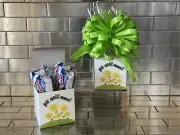 Get Well Soon Hostess Chocolate Donuts Gift Basket-Box Wrap & Green Bow