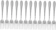 PRETYZOOM 12pcs Multi Function Stainless Steel Fork for Portable Dessert Fruit Cake Forks for Snacks Appetizers and More