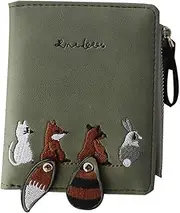 [CATIEBYE] Leather Coin Purse Wallet Pu Bag Change Pouch Id Card Holder for Travel
