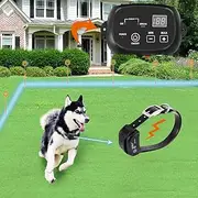 COVONO Electric Dog Fence, Wired Pet Containment System (Aboveground/Underground, 650 Ft Wire, IP66 Waterproof/Rechargeable Collar, Shock/Tone Correction, 1 Dog System)