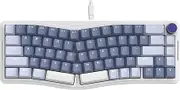 ATTACK SHARK AKS068 Wired Alice-Layout Mechanical Gaming Keyboard Hotswappable with Gasket NKRO RGB Backlight AS Prelube Linear Red Switch for PC Mac Gamer(Blue Purple White)