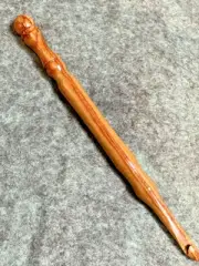 Hand Carved TULIP wood YARN CROCHET HOOK size J