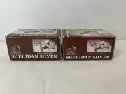 Sheridan Fine Silver-Plated Hand Hammered Napkin Rings New