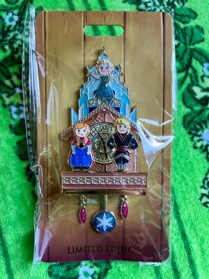 D23 Expo 2024 Disney MOG Pin Cuckoo Clock Frozen Anna Elsa Kristoff LE 400