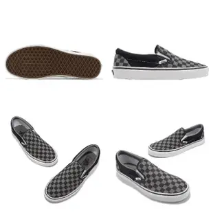 【VANS】懶人鞋 Classic Slip-On 灰 黑 男鞋 女鞋 休閒鞋 棋盤格 帆布 經典(VN000EYEBPJ)