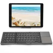 Foldable Bluetooth Keyboard with Touchpad Full-Size Travel Keyboards for Windows iOS Android-Type C