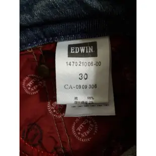 EDWIN 愛德恩 低腰彈性刷色 【 MISS 503】牛仔長褲    藍色丹寧牛仔褲  22