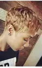 Women Light Brown Pixie Human Hair Wigs Short Pixie Cut Brazilian Hair Glueless