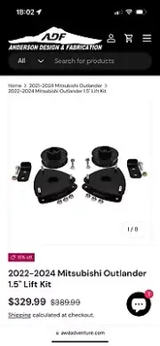 2022-2024 Mitsubishi Outlander Lift Kit